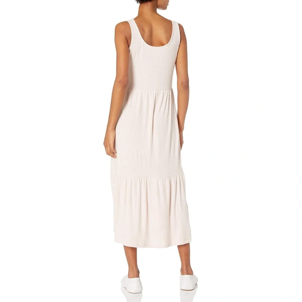 Daily Ritual Cozy Ribbed Tiered Tank Dress XS - Picture 4 of 5